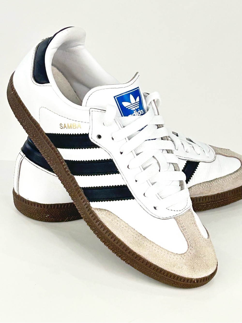 Adidas Samba OG Retro Sneakers Women’s 8 White Black Gum IG9030 - Picture 3 of 12
